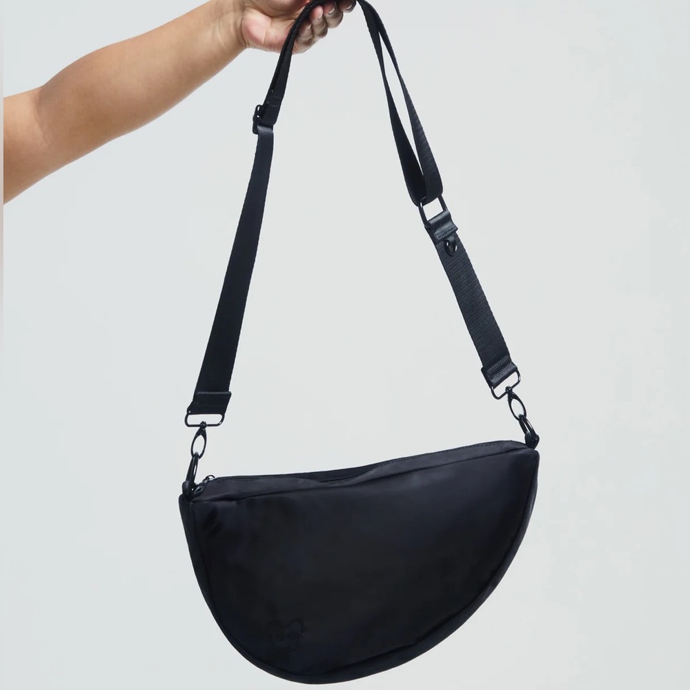 City Mouse Black Crossbody Diaper Bag